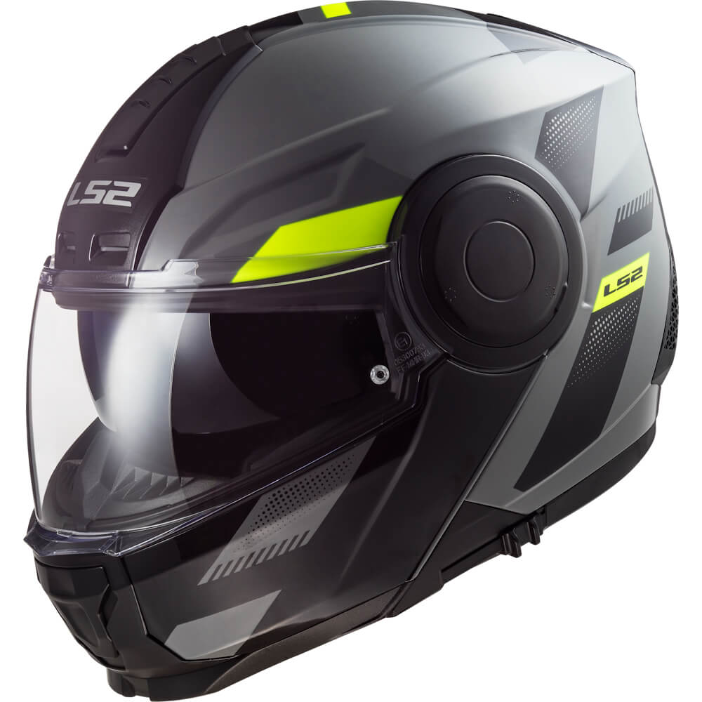 Výklopná moto přilba LS2 FF902 Scope Grey H-V Yellow  L (59-60)