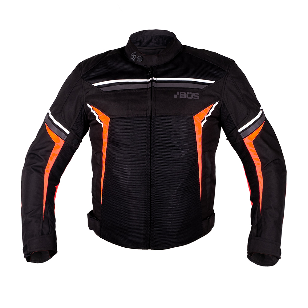 Pánská moto bunda BOS Laganas  Black/Orange  XL