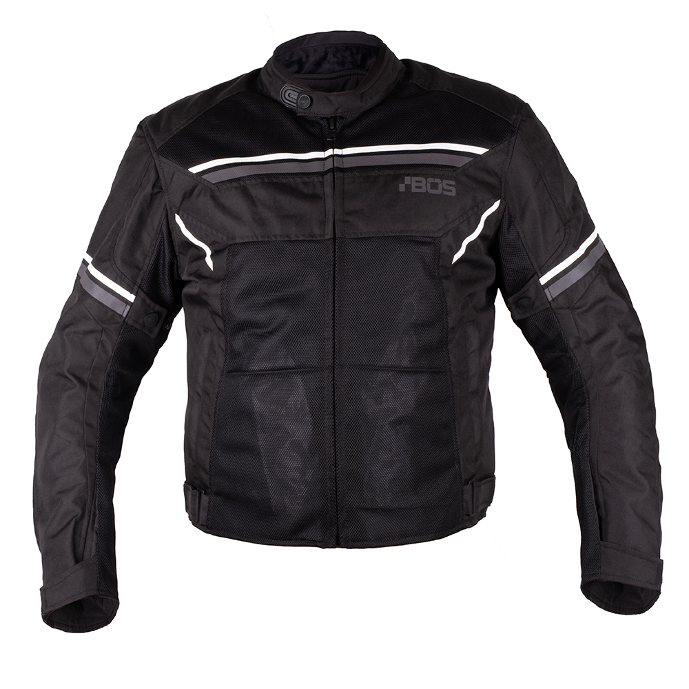 Pánská moto bunda BOS Laganas  Full Black  3XL